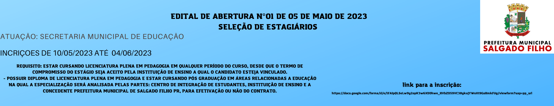 SELEÇÃO DE ESTAGIÁRIOS
