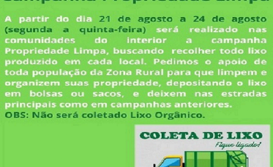 CAMPANHA PROPRIEDADE LIMPA