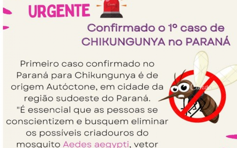 Primeiro caso de Chyncugunya no Paraná 