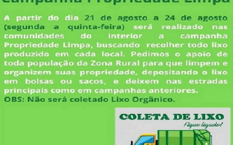 CAMPANHA PROPRIEDADE LIMPA